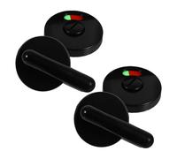 MOBUTOFU Serrure de Porte Toilettes Publiques en Nylon Noir avec Indicateur de Confidentialité Léger pour Espaces Publics, Pack de 2 Pièces, Serrure de Salle de Bain Occupée
