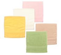 MOBUTOFU Serviettes pour Bébé et Couture Lisse Forte Absorption D'eau 5pcs en Coton Doux Serviette à Salive Couleur Aléatoire pour Tout-petit Lors du Change ou Repas
