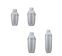 MOBUTOFU Shaker à Cocktail en Plastique PC 1 Set avec Échelle Imprimée 300-1000ml, Étanche, pour Préparation de Cocktails et Bubble Tea, Accessoire Bar Simple et Élégant