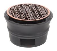 MOBUTOFU Socle Chauffe-théière en Céramique Japonaise avec Chauffe-Bougies Noir, Alliage Solide, Design Élégant pour Usage Domestique, Facile à Utiliser et Polyvalent