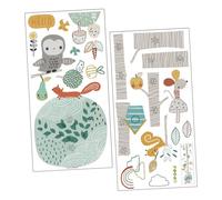 MOBUTOFU Sticker Mural Toise Arbre Animal en Pvc Coloré pour Chambre D'garçon et Filles, Décoration Créative et Mesure de Croissance, pour Chambres et Couloirs