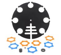 MOBUTOFU Support de Micro Rond Plateau à Pince et Clips de Câble | Plastique et Métal, Pads en Caoutchouc, Usage Studio ou Régie, Noir, pour Ingénieurs Audio