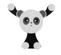 MOBUTOFU Support de Téléphone Voiture Panda Rotatif 360 Degrés, Noir | Fixation sur Grille D’aération, Usage sans Mains, ABS PC Silicone, Appel et Navigation