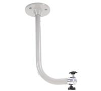 MOBUTOFU Support pour Caméra de Sécurité 6mm en Alliage D'aluminium Blanc | Fixation Murale et Plafond, Angle Réglable, Charge 2kg, Usage Maison ou Commercial