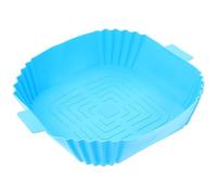 MOBUTOFU Tapis de Cuisson en Silicone Réutilisable Bleu Résistant la Chaleur pour Friteuse à Air, pour Dim Sum et Dumplings, Accessoire Pratique Cuisine