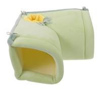 MOBUTOFU Tunnel Hamac pour Petits Animaux en Tissu, Forme Angle Droit Semi-fermé, Lit Suspendu pour Lapins et Hamsters, pour Jouer et Se Reposer en Cage