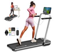 Mobvoi Home SE Tapis de course, Pliable 3 en 1 Tapis de marche électrique, 2,5 CV, compact et portable sous le bureau,12 km/h, télécommande, écran LED, peu encombrant, pour le bureau à domicile,120 kg