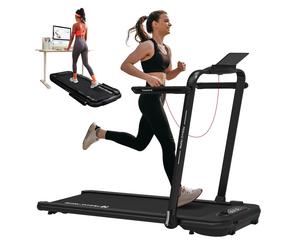 Mobvoi Tapis de course SE pliable 3-en-1, IA intelligente, 2,5 CV, compact, sous bureau, télécommande, application TicSports, rangement facile, 120 kg, 12 km/h, noir