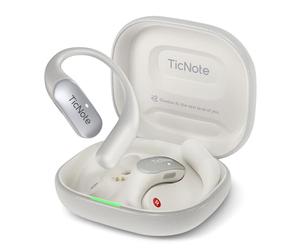 Mobvoi TicNote Pods Enregistreur Vocal IA, Transcription 600 Min, 4G | Leading AI LLM, Résumé Réunions IA, 32Go, jusqu'à 25H, 120+ Langues, Réunions Interviews Appels, Open-Ear, sans Smartphone