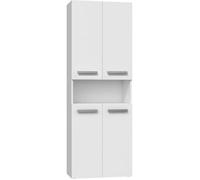 MOBY - Armoire de salle de bain avec deux paniers - Poignées minimalistes - Dimensions : 174x60x30 - Colonne de rangement