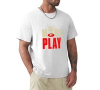 Moby Play Men T-Shirt White Unisex Tops Casual Tee XXL