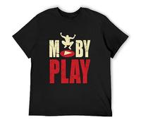 Moby Play Music Singer Unisex 100% Cotton Short-Sleeve T-Shirts Black M