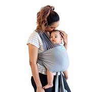 Moby Porte-bébé facile à envelopper,Porte-bébé et enveloppant en un pour les mères, les pères et les soignants,Le support peut transporter des bébés jusqu'à 15 kg,Perle fumée