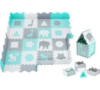 Moby-System Baby Tapis de jeu, tapis puzzle 150 x 150 cm - Tapis d'éveil sans substances nocives pour bébé - Tapis de jeu inodore et imperméable pour garçons & filles