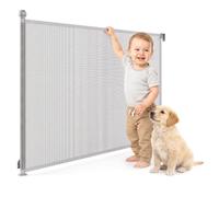 Barrière de sécurité enroulable enfant moby-system safeguard gris 140 cm