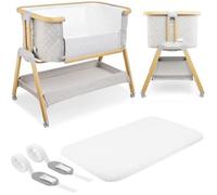 Moby-System Lit Bébé Cododo Dreemy 3 in 1, 9 kg max, Lit Parapluie 7 Niveaux Réglable En Hauteur, 4 Roulettes, Côté Latéral
