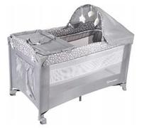 Moby System Lit Parapluie de voyage pour Bébé 2 niveaux de matelas (Haut 0-6 mois, Bas 6-36 mois), Pliable, sac de transport, Gris Gris G