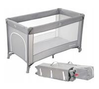Moby System Lit Parapluie De Voyage Pour Enfants Avec Matelas Et Sac De Transport 126 X 66 X 72, Pliable, Roues, Stylo (Gris)