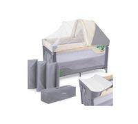 Moby-System Lit Parapluie Pliable & Parc Bébé 2EN1 | 2 Niveaux Matelas Haut Bas Jusqu'à 25 kg| Moustiquaire Sac Transport| CE