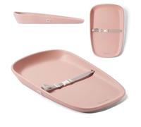 Moby-System Matelas à langer doux et imperméable rose 0+ | Matelas à langer souple de 69 x 45 cm en mousse EVA, avec côtés surélevés, sangle réglable et fond antidérapant.