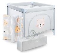 Moby-System - Lit parapluie NC - Facile à plier, matelas et sac de transport, roues verrouillables