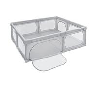 Moby-System Parc bébé pliable 200x140x68 cm gris, base antidérapante, imperméable, sac de transport