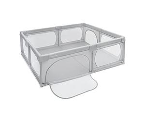 Moby-System Stylo pour bébé, centre d'activités pour enfants, avec base antidérapante, stable, protection imperméable à l'eau, sac de transport, 200x160cm, gris