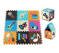 Moby-System Tapis de Puzzle en Mousse EVA pour Bébé 90x90x1cm - Tapis de Jeu sans Odeur sans Polluants - Motifs Instruments Musique