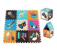 Moby-System Tapis de Puzzle en Mousse EVA pour Bébé 90x90x1cm - Tapis de Jeu sans Odeur sans Polluants - Motifs Instruments Musique G