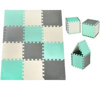 Moby-System Tapis de Puzzle 120 x 90 x 1,2 cm- Tapis d'éveil 12 Pièces en Mousse EVA-Tapis de Jeu sans Odeur - CE & EN- Vert