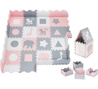 Moby-System Tapis Puzzle Mousse pour Bébé 150x150 cm - Tapis d'eveil Bebe 16 pièces, Chambre de Jeu pour Enfants pour Marcher à Quatre Pattes, sans substances nocives