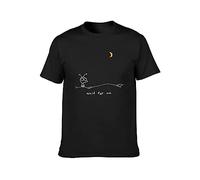 Moby Wait for Me T-Shirt Printed Mens Top Tee T-Shirt Black XL