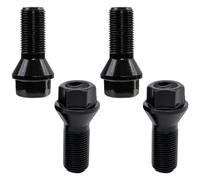 MObyat Boulons de Roue Compatible Avec BMW Pour X1 X2 X3 X4 X5 X6 E70 E71 F20 F25 320i M8 4 Pièces 36136781151 Boulons De Roue De Voiture Écrou Boulon De Vis De Pneu De Moyeu De Roue En Acier Noir