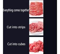 MObyat Trancheuse À Viande Électrique Commerciale 850 W, Trancheuse en Acier Inoxydable, Trancher/râper/Couper en Dés, Ouverture d'alimentation Élargie, Lame Amovible, Faible Bruit, pour Cuisines