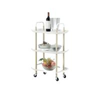 MOBYGKFY 3 Couches de Nordique Luxe Mobile Chariot Simple de Cuisine de Cuisine Simple.(Argento)