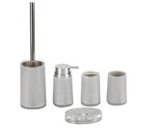 MOBYGKFY Articles de Toilette de Salle de Bain, Ensemble Rond de Cinq pièces d'articles ménagers créatifs(Argento)