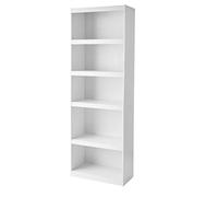 MOBYGKFY Bibliothèque encadrée à 5 étagères for Livres, œuvres d'art, papiers Importants, mobilier de Bureau(Argento)