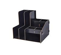 MOBYGKFY Boîte de Rangement Boîte de Stockage Multi-Couche Dossier de Porte-Billets Supports de Bureau Fournitures de Stockage de fichiers Panier de Stockage de fichiers(Svart)