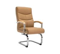 MOBYGKFY Bureau exécutif Ergonomique réglable Chaise d'ordinateur avec Cascade Bord du siège, en Cuir reconstitué(Argento)