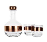 MOBYGKFY Carafe à vin carafe à whisky carafe en verre carafe à saké ensemble de vin(Gold)