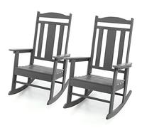 MOBYGKFY Chaise berçante de Patio 2 pièces à Dossier Haut