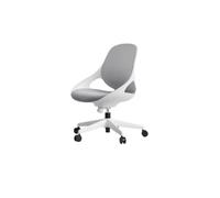 MOBYGKFY Chaise d'ordinateur Ergonomique, Chaise d'écriture, de Bureau, Dossier Respirant, Chaise d'étude, Protection Lombaire(Argento)