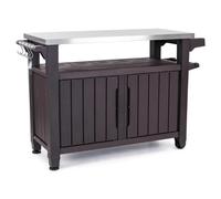 MOBYGKFY Chariot de Rangement for Barbecue, mobilier d'extérieur, Chariot Roulant, îlot de Cuisine