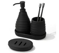 MOBYGKFY Désinfectant for Les Mains Bouteille Brosse à Dents Tasse Plateau boîte à Savon Salle de Bain Trousse de Toilette