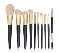 MOBYGKFY Ensemble de pinceaux maquillage, 10 pièces, ensemble complet d'outils réparation fard à paupières en poudre et beauté