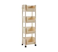 MOBYGKFY Étagère de Rangement Mobile multifonctionnelle Chariot de Cuisine Domestique étagères Multicouches étagère de Rangement de Jouets for Livres(34.4CM-28CM-87CM)