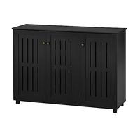 MOBYGKFY Famille Pratique 4 Couches Armoire de Rangement de Chaussures étagère à Chaussures Fini Porte en Bois Armoire à Chaussures Canal d'entrée