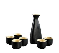 MOBYGKFY Flacons japonais Vintage en céramique saké Pot tasses ensemble maison cuisine bureau Flagon liqueur tasse