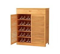 MOBYGKFY Living Room Entryway Multi-Layer Two-Door Shoe Cabinet Multi-Functional Economic Entryway Storage Cabinet(Argento)