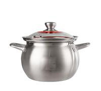 MOBYGKFY Marmite à soupe en acier inoxydable, marmite à vapeur, ustensiles de cuisine, ragoût, marmite à Sauce pour(6.58L)